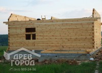 Перый этаж дома из профилированного бруса 8x9