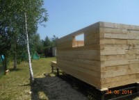 Пропил бруса под окно в торцевой стене дома
