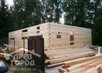 Первый этаж дома 8х12 из профилированного бруса