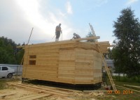 Процесс укладки черновго пола второго этажа