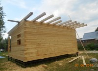 Первый этаж брусового дома 7x7