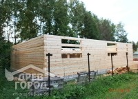 Пропилы для окон в стене первого этажа дома 8х12