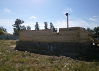 Первый этаж брусового дома 9x9