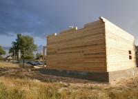 Торцевая стена дома из бруса