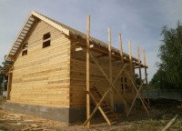 Торцевая сторона брусового дома