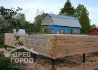 Возвездение первого этажа на свайном фундаменте 6x6