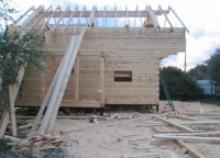 Стропильная система брусового дома 8x7,5