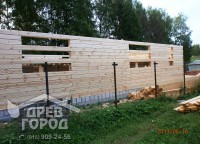 Пропилы для окон в стене первого этажа дома 8х12