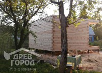 Угол первого этажа дома 6x6