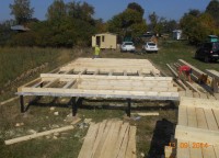 Начало возведения стен первого этажа