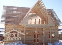 Установленная стропильная система и обрешетка г. Раменское