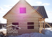 Зашитый фронтон дома из профилированного бруса г.Раменское