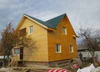 Дом обитый фальшбревном