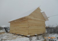 Торцевая сторона дома из бруса