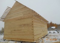 Торцевая сторона дома из бруса 6x9