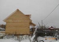 Торцевая сторона дома из бруса