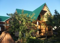 Настил металлочерепицы на крышу дома 8x8