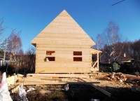 Торцевая сторона брусового дома