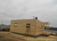 Крыльцо дома из профилированного бруса