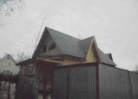 Крыша покрытая металлочерепицей