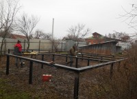 Свайно-винтовой фундамент дома 9x9