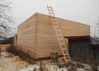 Первый этаж брусового дома 9x9