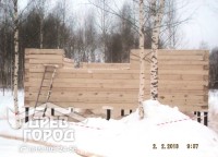 Строительство стен первого этажа