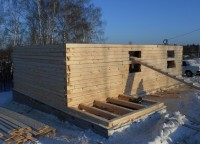 Первый этаж брусового дома