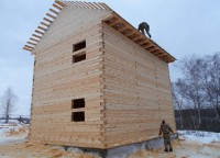 Фронтон брусового дома