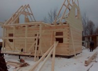 Стропильная система брусового дома