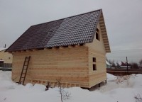 Торцевая сторона брусового дома