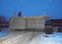 Подготовка к укладе потолочных балок