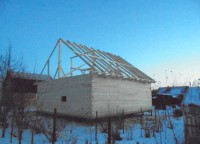 Стропила брусового дома