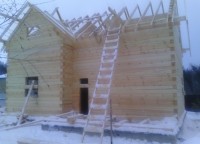 Стропильная система брусового дома