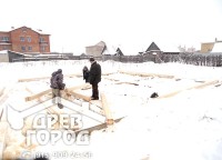 Начало строительства первого этажа