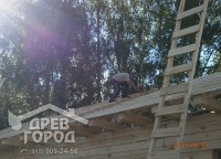 Установка обрешетки на крыше дома 8х12
