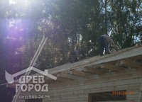Установка обрешетки на крыше дома 8х12