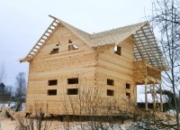 Обрешетка на крыше брусового дома
