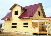 Терраса брусового дома 7x9