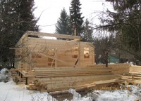 Каркас крыльца брусового дома