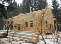Строительство второго этажа брусового дома 12x12