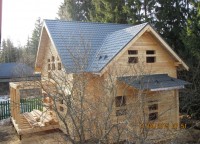 Брусовой дома на свайном фундаменте 12x12