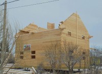 Строительство второго этажа брусового дома 7x9