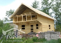 Готовая обрешетка крыши брусового дома