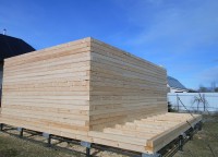 Первый этаж дома из бруса 6x8