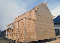 Каркас террасы дома из бруса