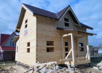 Дом из профилированного бруса 200x200 на свайно-винтовом фундаменте