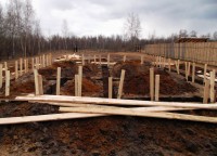 Траншея фундамента дома 9x9