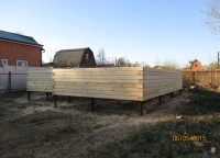 Строительство первого этажа дома из бруса