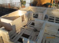 Межкомнатные стены брусового дома 8x8